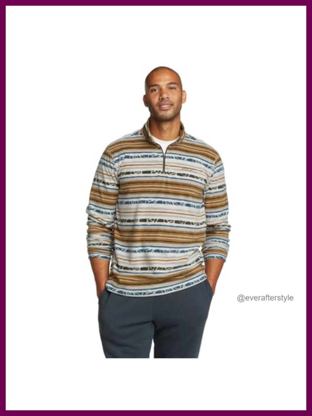Quest Quarter Zip Fleece Pullover Jacket Mock Neck Classic Fit